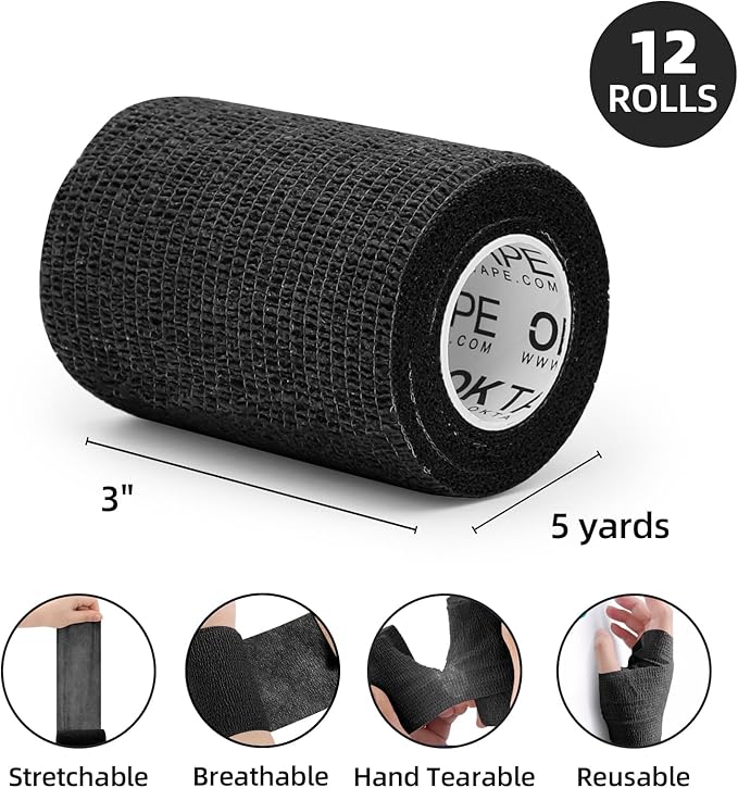 OK TAPE Self Adherent Cohesive Bandages Wrap - Image 2