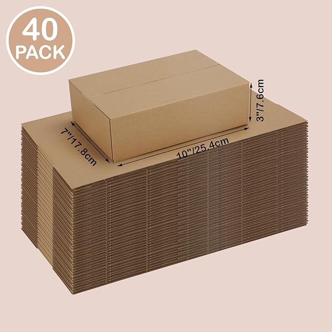EdenseeLake 40 Pack 10x7x3 inches Shipping Boxes Small Cardboard Boxes - Image 2