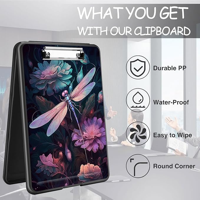 Clipboard with Storage, High Capacity Plastic Storage Clipboard with Low - Image 6