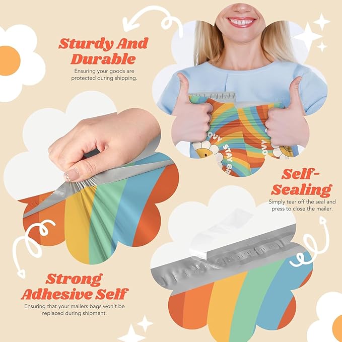 Metronic Cute Poly Mailers 6x9" 1200pc Shipping Bags - Image 3