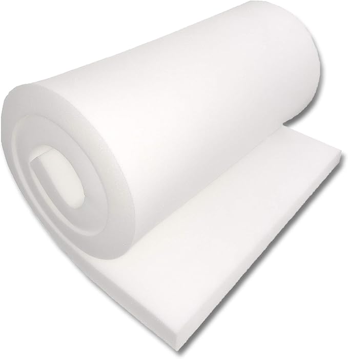 FoamTouch Upholstery Foam Cushion High Density 3'' Height x 30'' Width x 72'' by FoamTouch