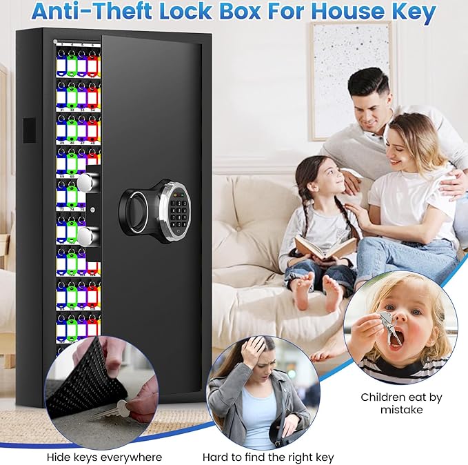 254 Keys Digital Key Lock Box Wall Mount - Image 7