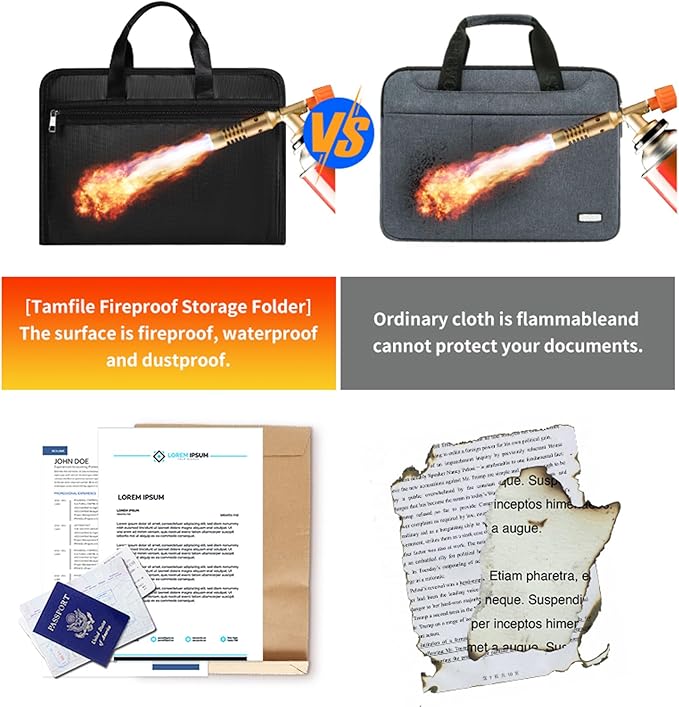 Accordion File Organizer Fireproof Expanding Folder - Image 4