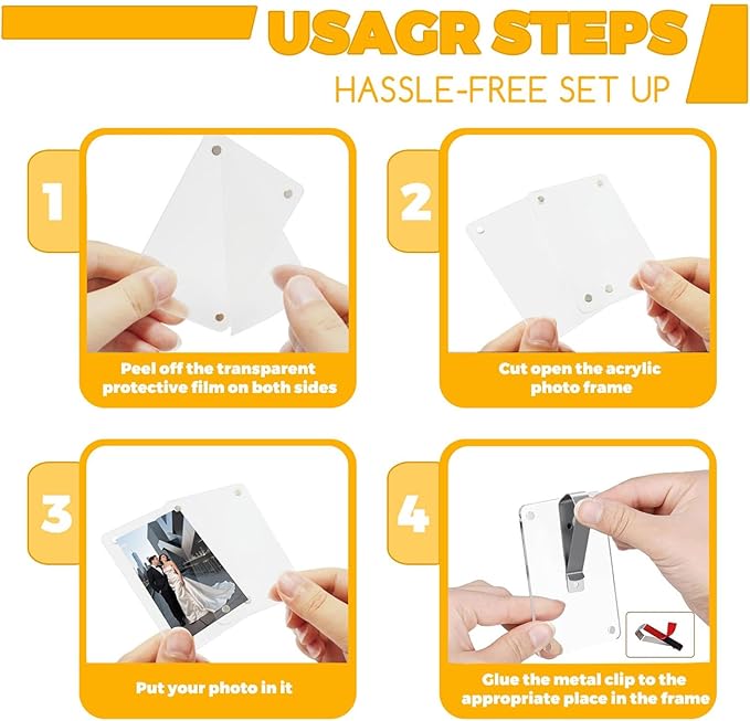 2Pcs Visor clips for cars, Car picture holder.Acrylic car picture frame for car - Image 5