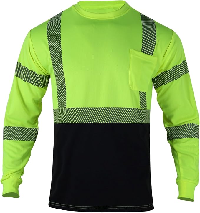 FONIRRA Safety Shirts for Men High Visibility Reflective ANSI Class 2 Hi Vis - Image 8