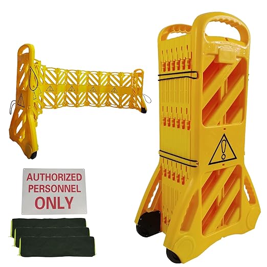 13 Foot Portable Driveway Fence Safety Barriers Barricade Expandable Mobile by ZUVELLO