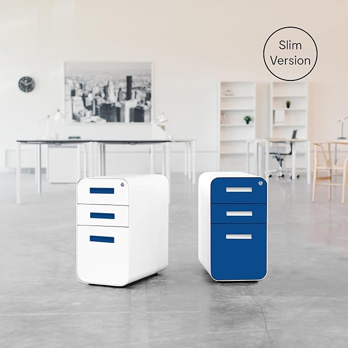 Laura Davidson Furniture Stockpile Slim 3-Drawer Mobile File Cabinet - Image 7
