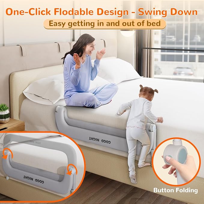 Bed Guard Rail for Toddlers - Image 2