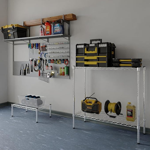 14" Deep x 36" Wide x 34" Height Wire Shelving Kit | 2-Tier | NSF Commercial - Image 2