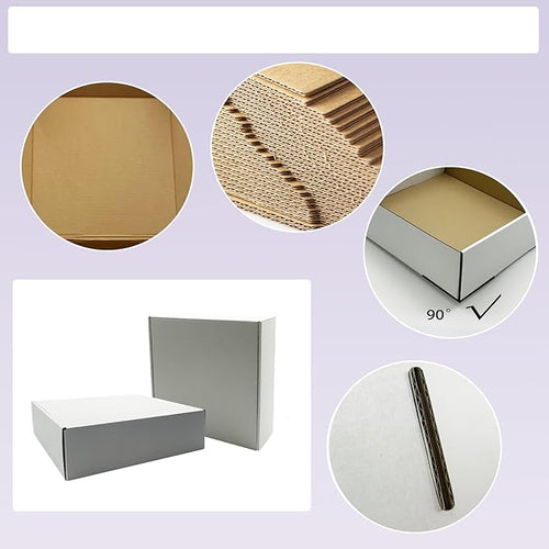 11x10x3 Inches White Shipping Boxes Set of 25，Cardboard Boxes Recyclable - Image 2