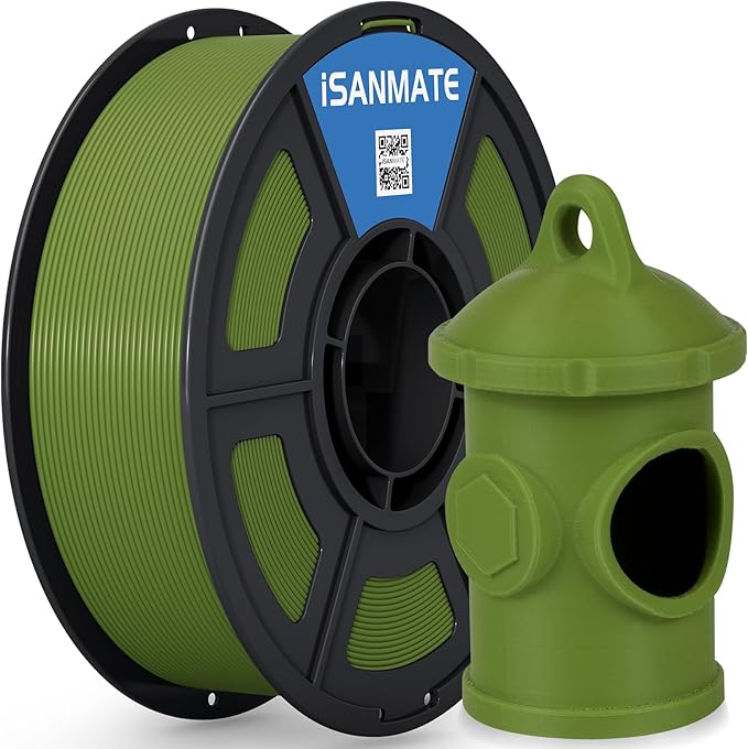 iSANMATE ASA Filament 1.75mm Army Green 1KG, UV & Weather Resistant 3D Printer by iSANMATE