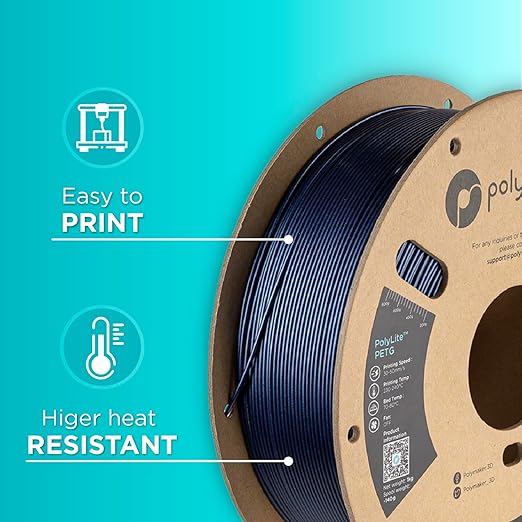 Polymaker PolyLite Dark Blue 3D Printer PETG Filament 1.75mm 1kg, Legacy PETG - Image 5