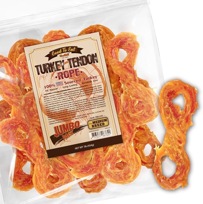 Gootoe Turkey Tendons for Dogs –All-Natural, Hypoallergenic Dog Treats by GooToE