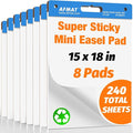 AFMAT Sticky Mini Easel Pads, 15 in x 18 in Flip Chart Paper by AFMAT