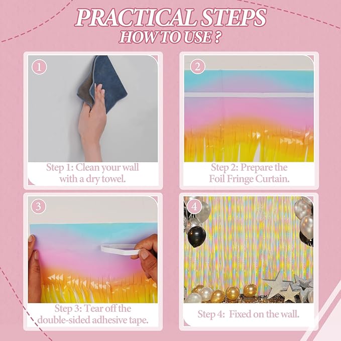 3 Pack Foil Fringe Backdrop - Image 2