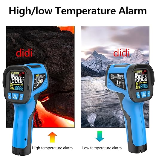 Infrared Thermometer Temperature Gun, Non-Contact High Temp Thermometer - Image 6