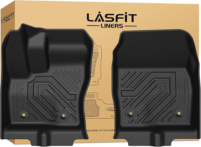 LASFIT Front Floor Mats for Ford Transit Connect 2014-2021 Vinyl Floor by LASFIT