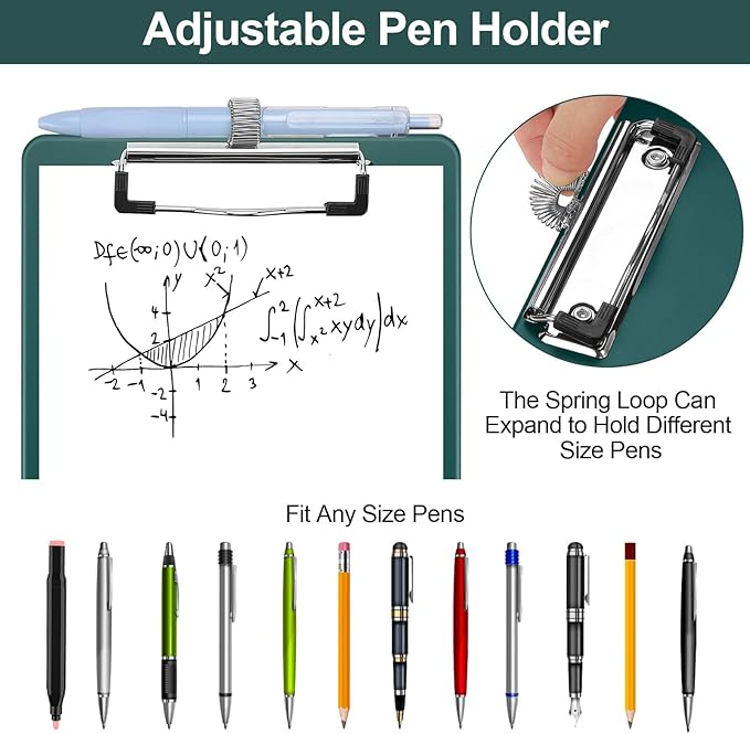 Small Clipboard with Storage, A5 Clipboards with Pen Holder, Half Letter Clip - Image 3
