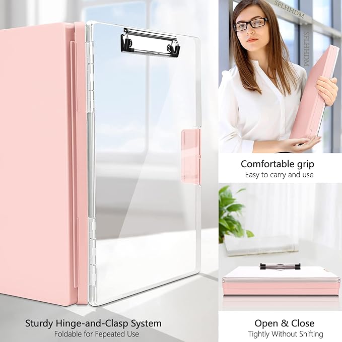 Clipboard with Storage, Heavy Duty Clip Boards 8.5x11 with 2 Storage Case - Image 5