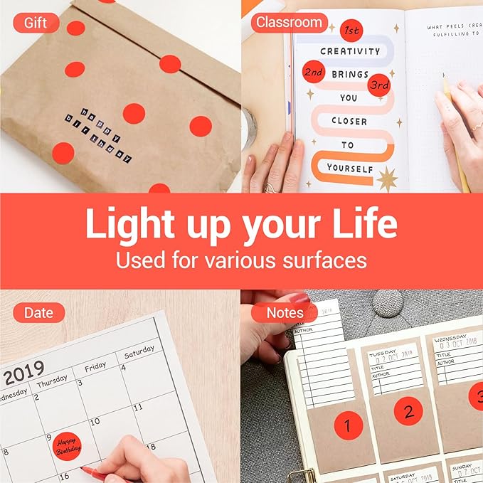 1 Inch Circle Dot Stickers 1000 PCS Color Coding Thermal Labels Dots Writable - Image 4