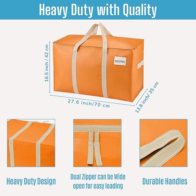 VENO 6 Pack Moving Bags, Heavy Duty, Moving Boxes Alternative, Packing Storage - Image 2