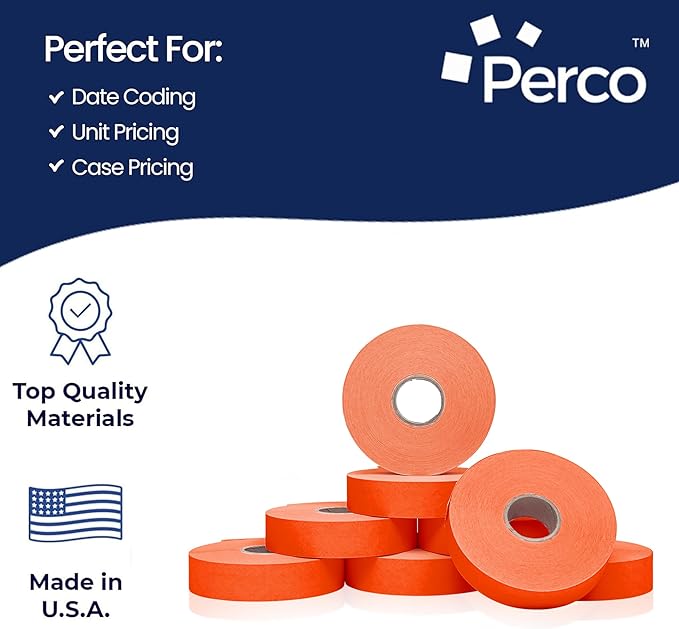 Perco Fluorescent Red Pricing Labels - Image 4