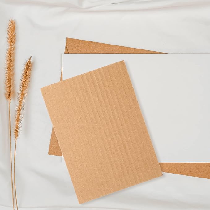 100 Pcs Corrugated Cardboard Sheets Set Corrugated Packaging Pads Paper Flat - Image 5