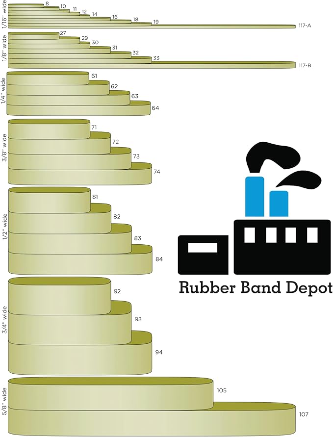 3-1/2" x 1/4'' - Size #64 - Rubber Band Depot - Everyday Rubber Bands, Business - Image 6