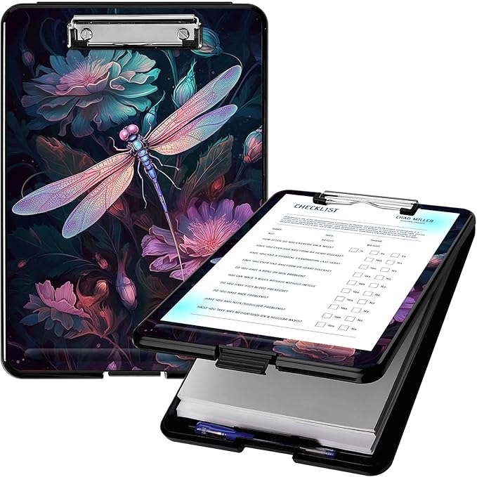 Clipboard with Storage, High Capacity Plastic Storage Clipboard with Low by Qindaiwen