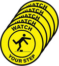 5 Pack Watch Your Step Floor Sticker Anti-Slip Safety Caution Sign 17 × 17 by YIKIADA