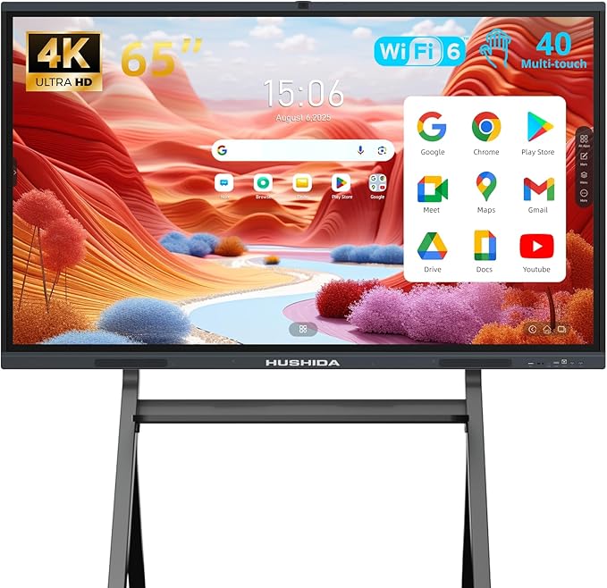 65" Smart Board Google EDLA-Certified 4K Interactive Whiteboard SmartBoard by HUSHIDA