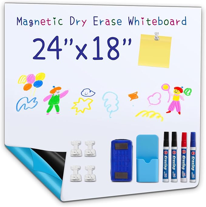 Whiteboard Adhesive Contact Paper, 24×18" in Magnetic Whiteboard Roll, Dry by Unknown