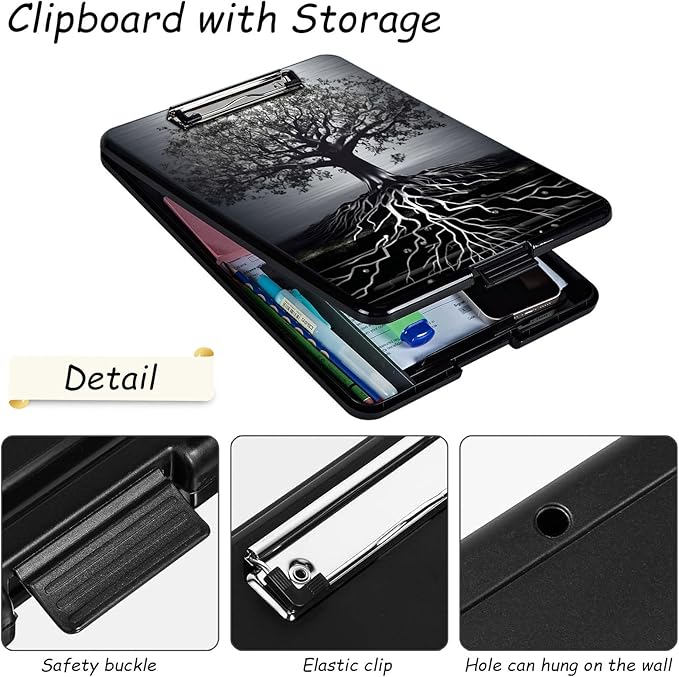 Clipboard with Storage, High Capacity Plastic Storage Clipboard with Low - Image 3