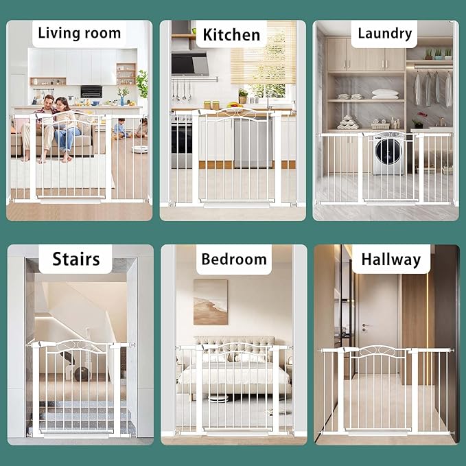 Fairy Baby 76.4"-81.8" Extra Wide Baby Gate Indoor - Image 8