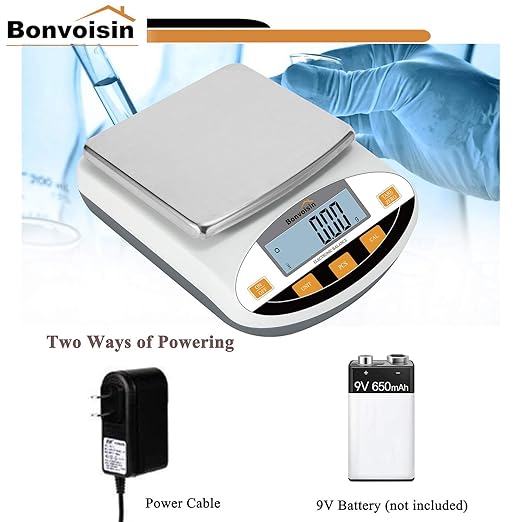 Bonvoisin Lab Scale 2000g x 0.01g Digital Precision Analytical Balance 10mg - Image 5