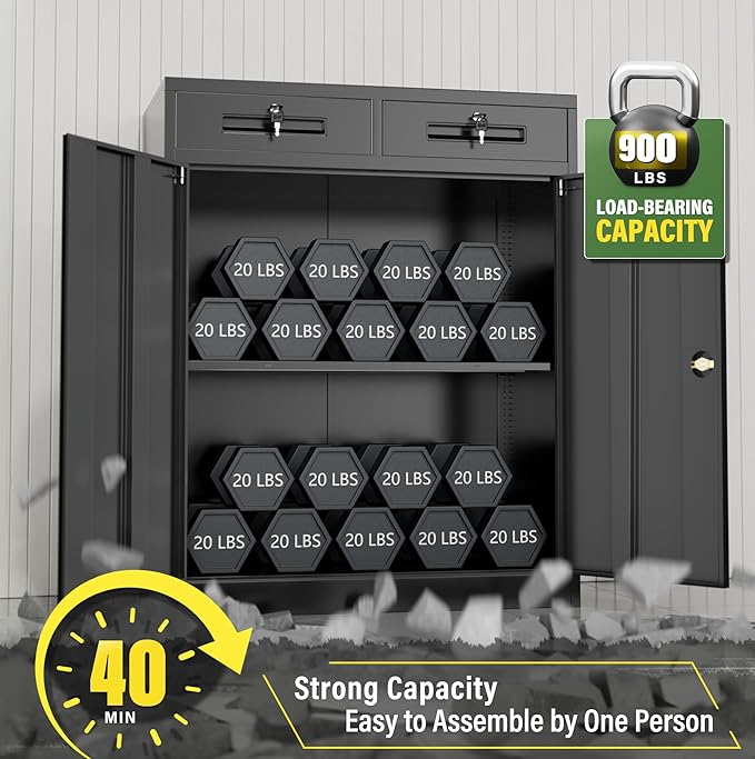 Greenvelly Metal Storage Cabinet - Image 5