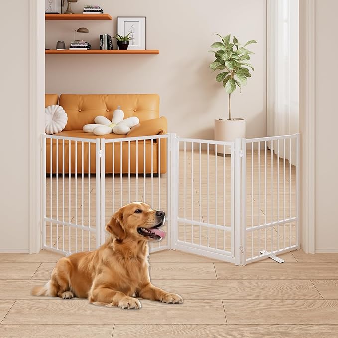 4 Panels Full Metal Freestanding Dog Gates - Image 3