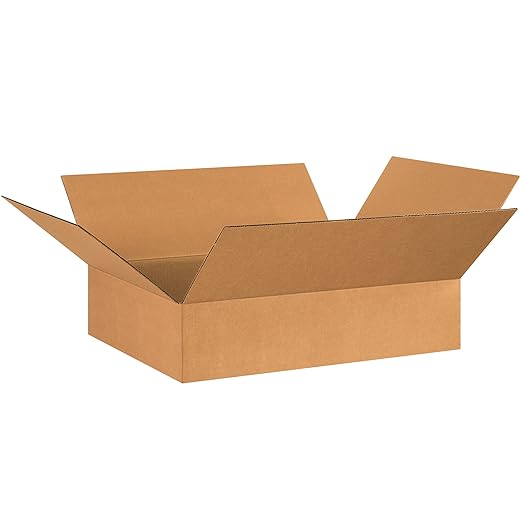 TAPE LOGIC 26x20x6 Flat Corrugated Boxes, 26L x 20W x 6H, Storage Box by TapeLogic