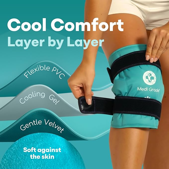 Medi Grade Knee Ice Pack Wrap - Image 4