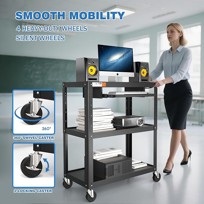 Extra Large Rolling Computer Cart - Image 7