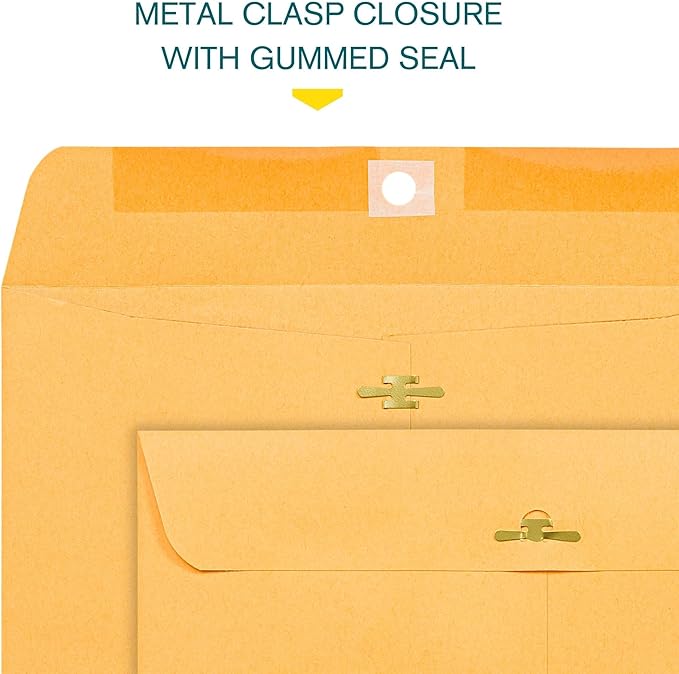 Clasp Envelopes – 9.5x12.5 Inches Brown Kraft Catalog Envelopes Letter Size -15 - Image 4