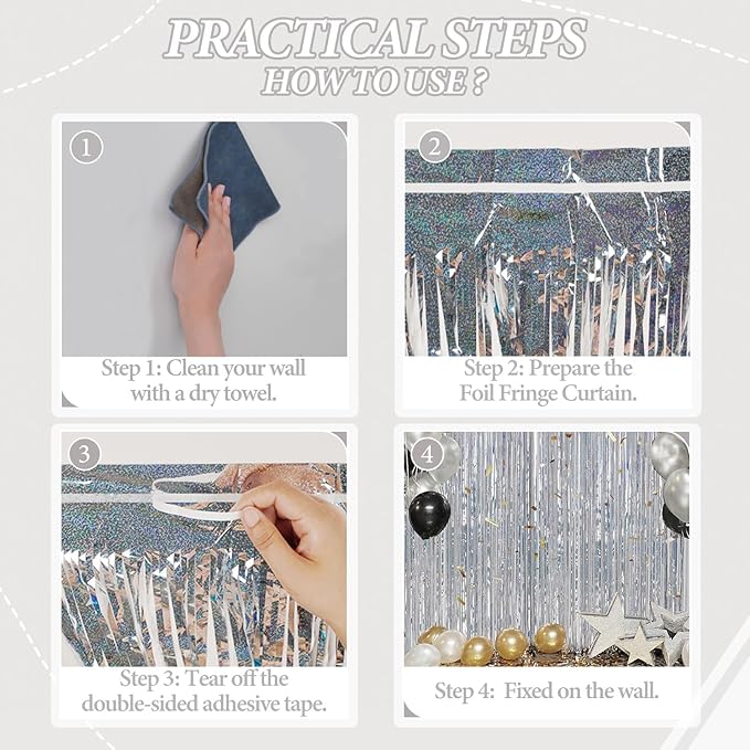 3 Pack Foil Fringe Backdrop - Image 2