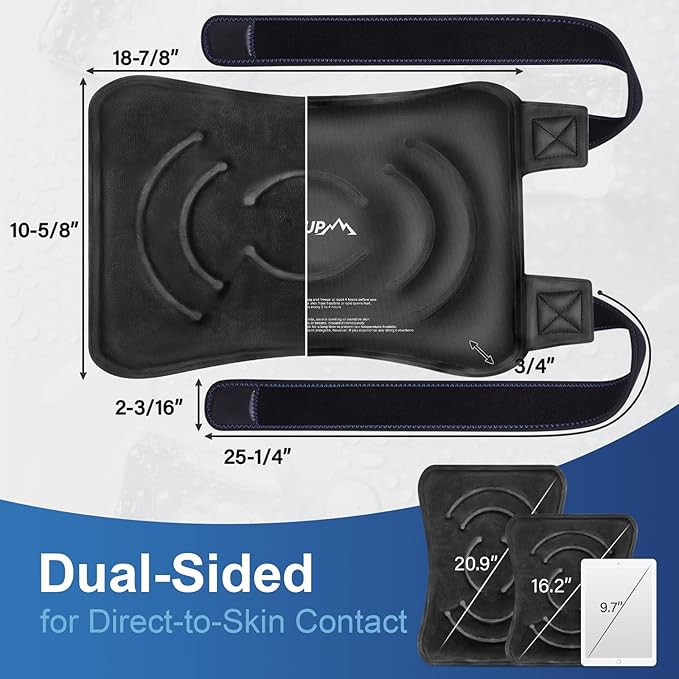 APEXUP Ice Pack for Knee Pain Relief, Large Reusable Wrap After Surgery - Image 4