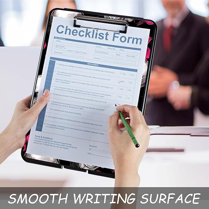 Clipboard with Storage, High Capacity Plastic Storage Clipboard with Low - Image 5