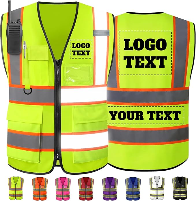 Custom Safety Vest High Visibility Reflective Vests by Unknown