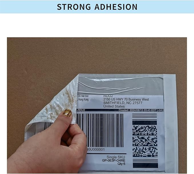 1000 PCS 6"x 9" Clear Self-Adhesive Packing List Envelopes Plastic - Image 7