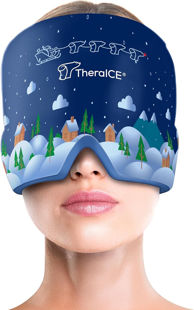 TheraICE Migraine Relief Cap, Cooling Gel Hat, Soothing Headache Ice Pack Mask by TheraICERx
