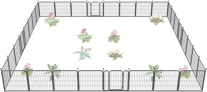 FXW Garden Fence Outdoor for The Yard – 24in x 60.9ft Heavy Duty Metal Animal by FXW