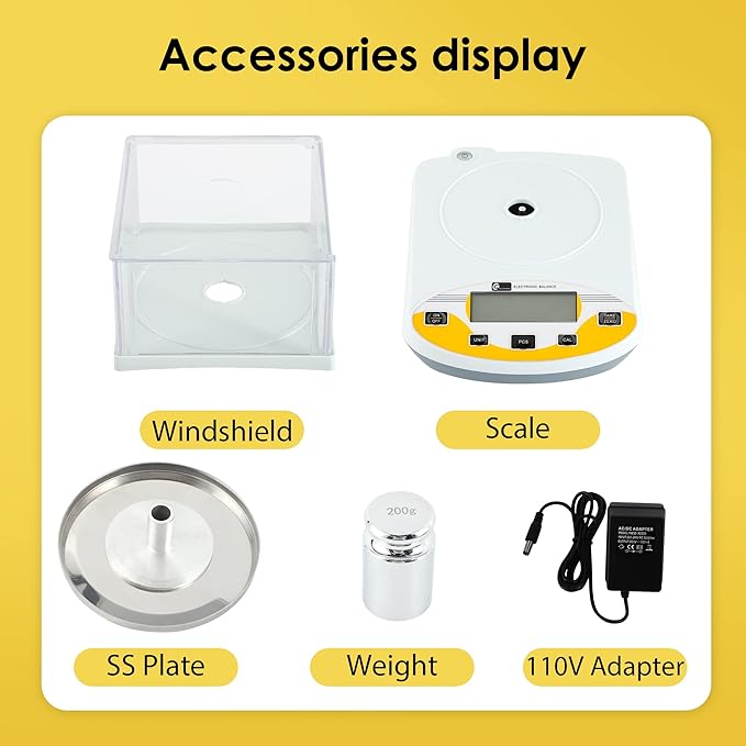 CGOLDENWALL Lab Scale 0.001g Laboratory Analytical Balance Digital Jewelry - Image 7