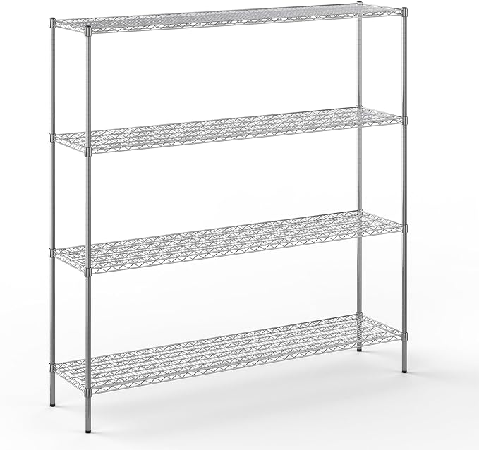 18" Deep x 72" Wide x 74" Height Wire Shelving Kit | 4-Tier | NSF Commercial by Regal+Altair